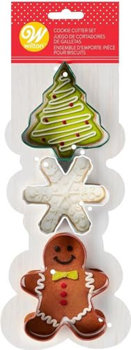 Wilton Ausstechformen-Set, aus Metall, weihnachtliche Motive, 3-teiliges Set