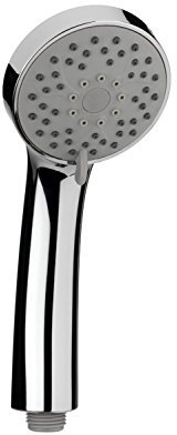 Croydex Essentials Three Function Shower Handset with Rub Clean Nozzles, Chrome, 198 x 87 x 72.2mm (HxWxD)