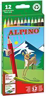 Lapices de colores alpino 654 caja de 12 colores largos