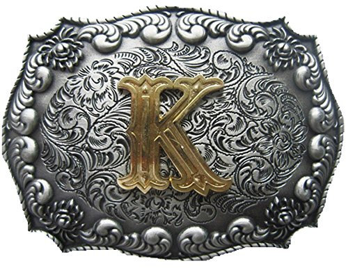 Jean's Friend US Stock Initial Letter K Cowboy Cowgirl Western Belt Buckle Gürtelschnallen