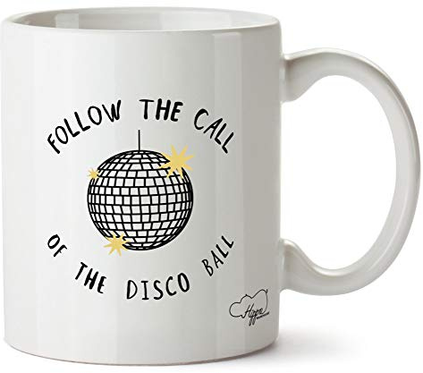 Hippowarehouse Follow The Call of The Disco Ball Printed Mug Cup Ceramic 10oz