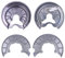BESTPRICE 4x Ankerblech vorne & hinten Spritzbelch Deckblech für Bremsscheibe Kompatibel mit A udi A3, SEAT ALTEA, LEON,TOLEDO, SKODA OCTAVIA 2, SUPERB 2, VW GOLF PLUS V, GOLF 5, GOLF 6, JETTA, TOURA