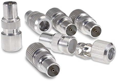 SSL Satellites 1-Pack Screw On Male Coaxial Connector RG6 Coax Cable Extension Aerial Lead Plug TV Adapter Easy to Fit