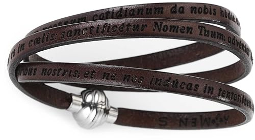AMEN Thierry Mugler Lederarmband Classic Collection – Farbe Braun – Größe 60 Padre Nostro Latino, Einheitsgröße, Leder, kein Edelstein, Taille Unique, Leder, Kein Edelstein