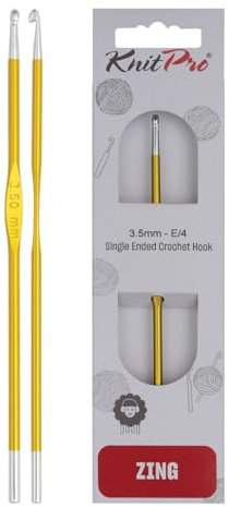 KnitPro KP47467 K47467 Häkelnadel, Metal, Grün, 15cm / 3.5mm