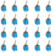 PerfectHD Mini Kippschalter - Minischalter - 6 Kontakte - WippSchalter - 3A 125V - blau - 20er-Set - 8 Varianten