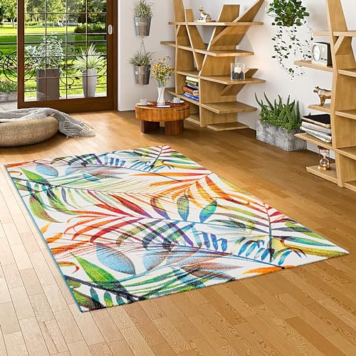 Pergamon Designer Teppich Faro Tropical Bunte Zweige in 5 Größen