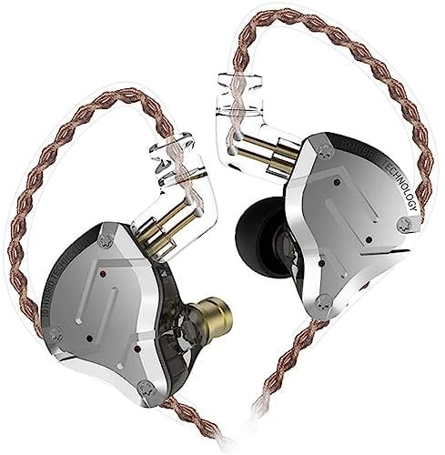 Yinyoo KZ ZS10 Pro Auricolari In Ear Monitor Cablati, 4BA 1DD Cuffie IEM Ibridi con Piastre Acciaio,con Cavo 2 Pin 3.5mm 4 Paia di Gommini per Musicisti