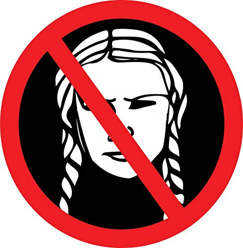 Aufkleber Greta 2 Stück Autoaufkleber Fun Lustig Diesel Fahrverbot JDM Motorrad Moped LKW Sticker