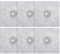 Dichtmanschette 6 x Wandmanschette 120 x 120 mm Dehnöffnung, Loch Ø 10mm Badabdichtung Dichtband Dusche G03 SE