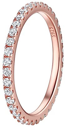 Suplight Damen Finger Ring 925 Silber simpel Ring Größe 52 Partnerring 3 ineinander verschlungene Ringe Design schlicht Verlobungsring Ehering Hochzeit Schmuck