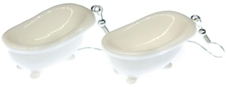 Miniblings Badewannen Ohrringe - Origineller Modeschmuck I Badewanne Badezimmer Baden Wellness Bad Beauty Fasching Karneval Scherzartikel - Ohrhänger Ohrschmuck
