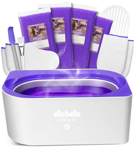 ELLA BELLA® Paraffin Wax Machine for Hand & Feet • Parafin Wax Warmer • Everything in One Kit – Paraffin Wax Refills, Mitts & Booties • Soothing Relief with Parrafin Hot Wax • Home Paraffin Wax Bath