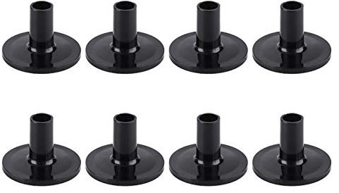 8 piezas de fundas de platillo, soporte de platillo con bridas largas de plástico negro, accesorio de Percusión Tambor Manga instrumentos musicales para batería