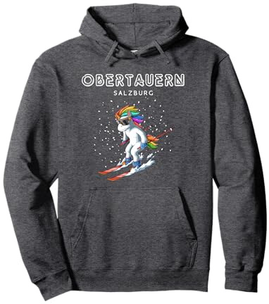 Obertauern Salzburg Österreich Retro Ski Einhorn Pullover Hoodie