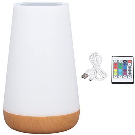 Hyuduo Touch-Lampe, dimmbare Nachttischlampe mit RGB-Farbwechsel, tragbar, Schnellladeanschluss, warmweißes Licht für Schlafzimmer Büro Flur