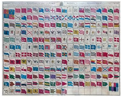 Spiffing Prints Naval Flaggen der Welt 1783, groß, matt, gerahmt, Krieg und Propaganda