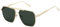 kimorn Polarisierte Sonnenbrille für Damen und Herren, Retro, übergroß, quadratisch, Vintage, modisch, UV400, klassische große Metall-Sonnenbrille K1221, Goldgrün