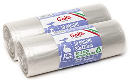 GALLO Gebürstete Beutel, recycelter Kunststoff, 80 x 120 cm