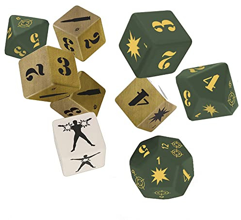 Free League Publishing Twilight: 2000 Dice Set - 9 Piece Dice Set, Free League, Game Accessory