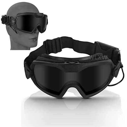 WLXW Gafas De Paintball Antiniebla con Ventilador, Gafas Tácticas, Gafas De Paintball Airsoft, Gafas De Esquí Antipolvo, Accesorio De Paintball,Negro