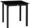 Outsunny Mesa de jardín cuadrada mesa de comedor exterior para 4 personas con tapa de cristal templado y marco de aluminio 80 x 80 x 74 cm, color negro