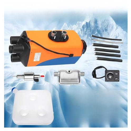 Standheizung Knopf wechseln autonome heizung 1 2V / 24V 3KW / 5kw Luftheizung 4 Löcher-Parkheizung mit 10l Tank + Schalldämpfer for Lastwagen Color : 12v 3kw, Size : One Siz