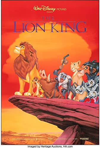 the lion king 1994 10 A4 Poster on Canvas - Filmkunstposter in verschiedenen Größen für Wohn- oder Schlafzimmerideen. Randlose Kultfilmbilder, klassische ikonische 70er, 80er, 90er Jahre, Vintage-Ret