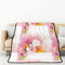 TORONG Doppelseitige, rosa Papierschnitt-Decke für Couch, Auto, Bett, Nickerchen, warme und bequeme Decke, 152,4 x 203,2 cm