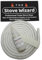 The Stove Wizard White Stove Rope Kit – 6mm x 3.5m with 50ml Super Seal Adhesive | Heat Resistant Glass Door Seal for Wood Burning Stoves, Flues, Fireplaces, Boilers | Made in the UK