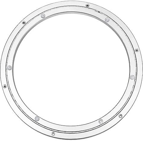 sourcing map Aluminum Lazy Susan 24 Inch Muffler Turntable Ring Large Bearing Metal Rotating Turntable Bearings Swivel Plate Hardware for Round Dining-Table Showcase Display Stand Silver