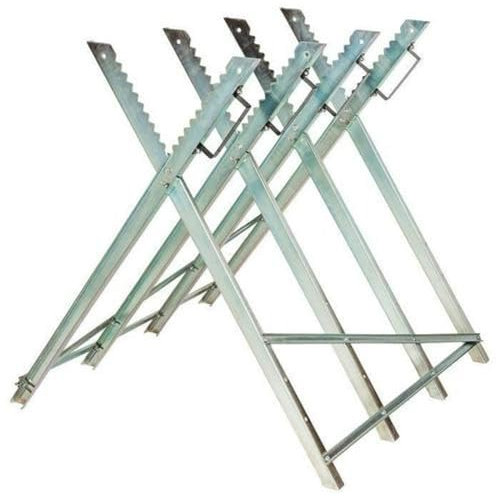 Caballete de Acero Plegable Para Sierra y Cortar Leña - Soporte Para Troncos de Madera, Peso Máximo 150 kg, Metal Galvanizado (84*80*80cm, Cuatro Columnas)