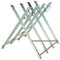 Caballete de Acero Plegable Para Sierra y Cortar Leña - Soporte Para Troncos de Madera, Peso Máximo 150 kg, Metal Galvanizado (84*80*80cm, Cuatro Columnas)