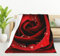 HGOD Designs Rote Rosendecke, für Mädchen und Jungen, weiche, warme Überwurfdecke und Fleece-Flanelldecke für Couch, Bett, Wohnzimmer, Dekoration, 130 x 150 cm