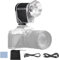 GODOX lux Cadet Retro-Kamerablitz GN10, 6200 K ± 300 K, Farbtemperatur, automatische und manuelle Blitzmodi, 28 mm Brennweite mit 1700-mAh Akku kompatibel mit Canon, Nikon, Sony, Fujifilm, Olympus