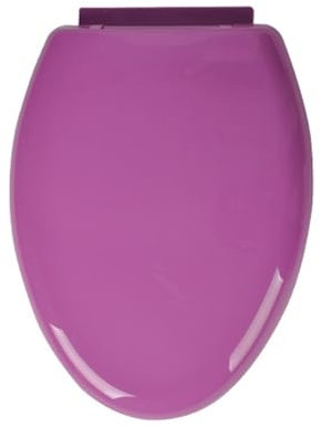 Brigtviee Abattant WC avec Frein De Chute, Forme V Lunette De Toilette Abattant WC Forme V, Cuvette Toilette avec Frein De Chute,Antibactérien,Violet