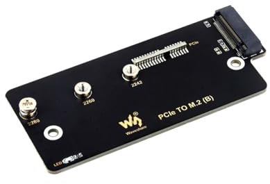 TUOPUONE PCIe auf M.2 Adapter (B) Kompatibel mit Raspberry Pi Rechenmodul 4 Unterstützt NVMe Protokoll M.2 Solid State Drive High-Speed Lesen/Schreiben