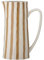 Bloomingville Begonia Jug Brown White Stripes 1.3 Litre Crockery Jug