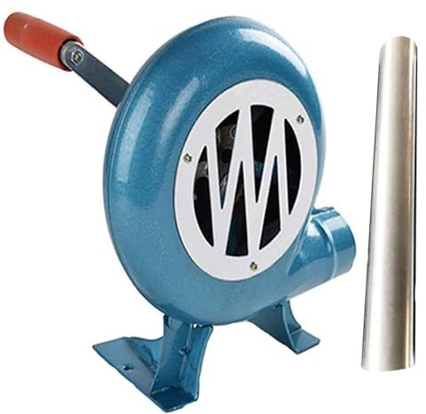 Handkurbel-Schmiede-Gebläse – Popcorn-Ventilator mit Eisengetriebe, manueller Ventilator, mit manuellem Grillgebläse mit Kanal-Eisengetriebe, für Camping/Picknick/Aktivitäten im Freien, Grillzubehör,
