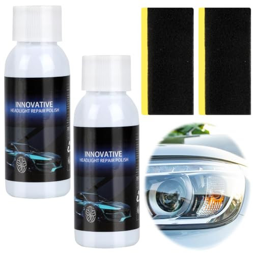 Gohytal Reparatur- Flüssigkeit für Autoscheinwerfer, 2er Scheinwerfer Aufbereitung Set Car Headlight Repair Fluid Reparaturflüssigkeit Für Autoscheinwerfer für die Reparatur von Autoscheinwerfern-30ml
