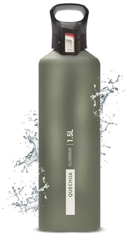 Genérico Borraccia per acqua, senza BPA, ideale per sport e palestra, in alluminio, con tappo rapido, per escursioni e campeggio, leggera (verde)
