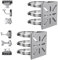 Universal Vertical Pole Mount with 3 Loops, Stainless Steel Vertical Pole Mount Adapter for CCTV Security Camera PTZ Dome Indoor Outdoor AP Access Point Client CPE,2pack