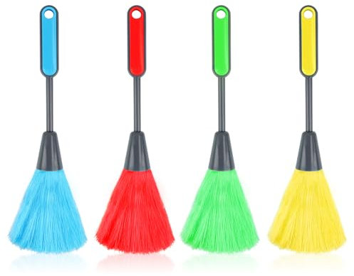 4 mini plumeros, cepillo de limpieza para teclado de ordenador, plumero de lana, plumero con mango, plumero de mano de microfibra, cepillo de eliminación de polvo, filtro eléctrico, cepillo de