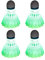 Suoumwa 4 Stück Leuchtende Badmintonbälle LED Schaumkunststoff Sport Badminton Leuchtende Federbälle Badminton Set Grün