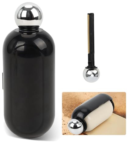 Fiohiros Fusselrolle Wiederverwendbar, Waschbare klebrige Fusselrollen für fusselrolle Tierhaare, Tragbare Mini fusselrolle Kleidung (Schwarz)
