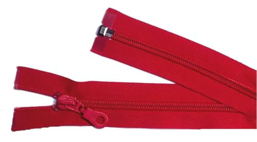 Reißverschluß Kunststoff teilbar für Jacken 70 cm rot
