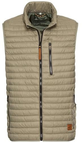 camel active Herren Steppweste | Outdoor Weste mit Stehkragen & Reißverschlusstaschen Grün, menswear-68