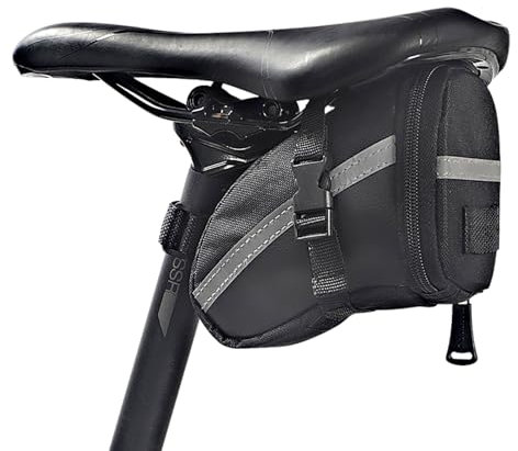 MITUMORMOR Fahrrad Satteltasche, Fahrradtasche Sattel, Rahmentasche Fahrradtasche Oberrohrtasche wasserdichte Aero Wedge Pack Mountainbike Bag für Mountainbikes, Citybikes Fahrräder - Schwarz