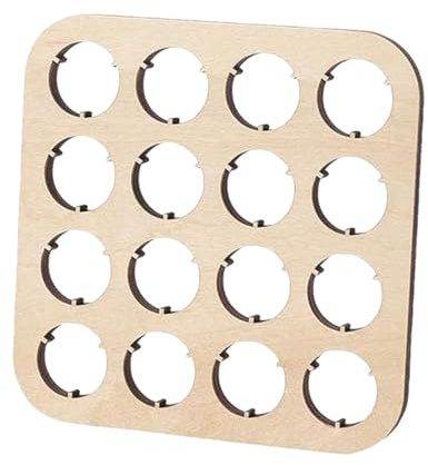 Espositore con tappo di bottiglia – Lavagna da collezione per tappi di birra quadrati – 16 scomparti in legno tappi per vino decorazione collezionista casa soggiorno posto di lavoro mensola