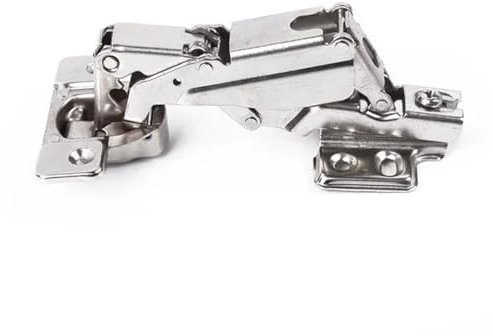 Bisagras de puerta de armario plegables de esquina de 165 grados con tornillos para muebles